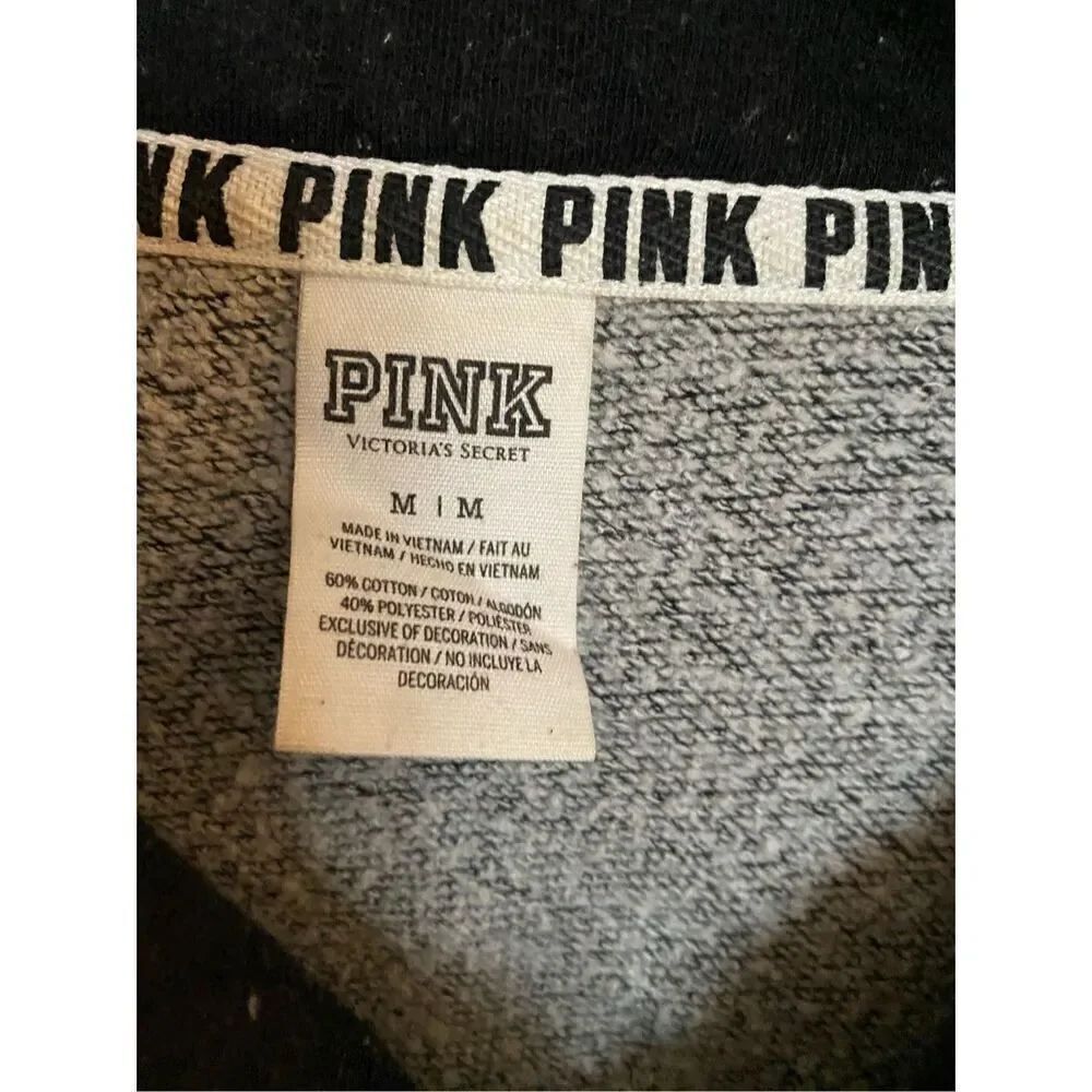 Pink Victoria’s Secret longsleeve, 1/4 zip black and cream sweatshirt. S/M. - Picture 4 of 4